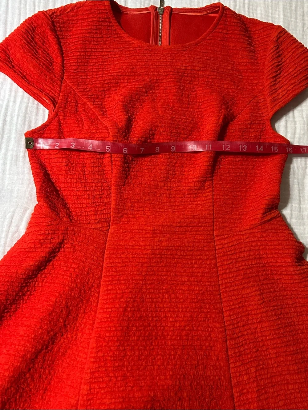 TED BAKER Cherisa Skater Mini Dress Textured Fit & Flare